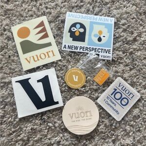 Vuori stickers and pin